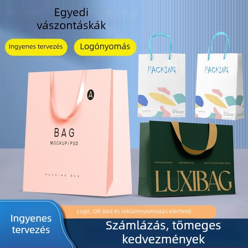 Egyedi boros táskák és kraft papírból készült ajándéktáskák kiállításokra