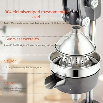 Kézi gyümölcsprés otthoni és kereskedelmi használatra – görögdinnye, citrom, narancs és gránátalma