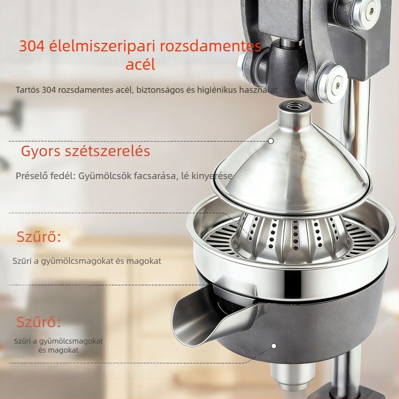 Kézi gyümölcsprés otthoni és kereskedelmi használatra – görögdinnye, citrom, narancs és gránátalma