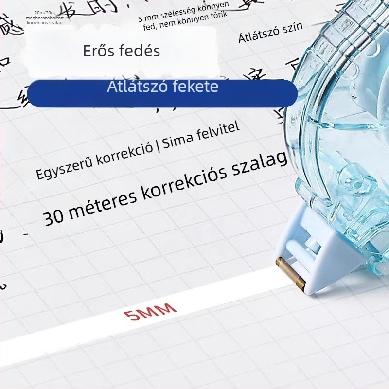Plus javítószalag diákoknak, nagy kapacitású, cserélhető maggal, 20 m vagy 30 m