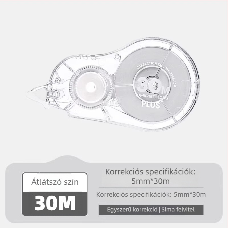 Plus javítószalag diákoknak, nagy kapacitású, cserélhető maggal, 20 m vagy 30 m