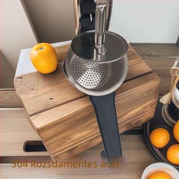 Rozsdamentes acélból készült kézi gyümölcsprés pép szeparátorral, citrusfélékhez (citrom, narancs)