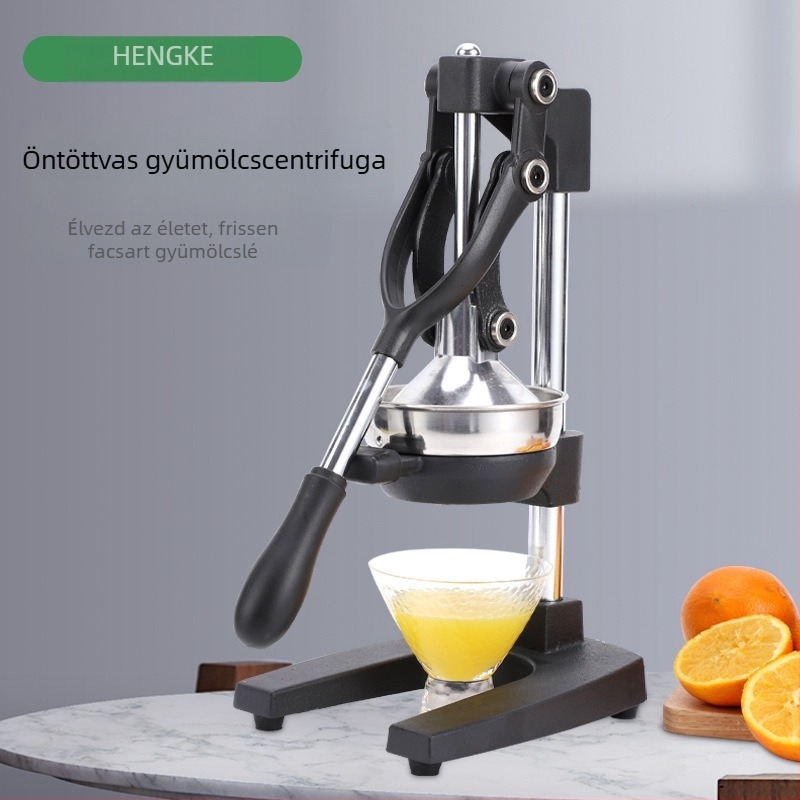 Kézi gyümölcsfacsaró öntöttvasból, háromdimenziós kivitel, otthoni használatra