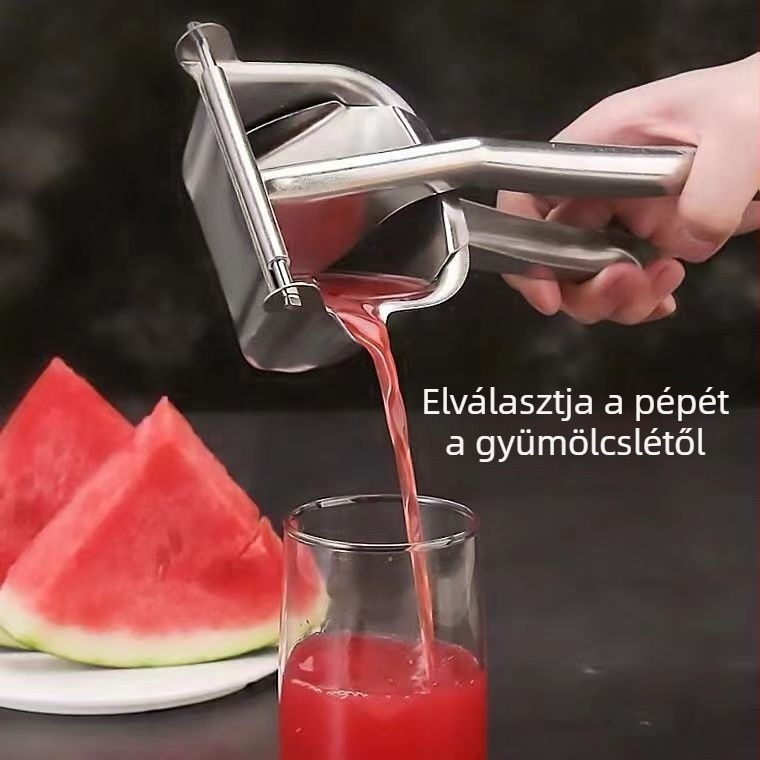 Prémium kézi facsaró, 304 rozsdamentes acél, hordozható narancs, citrom, gránátalma, cukornád gyümölcsökhez, háztartási használatra