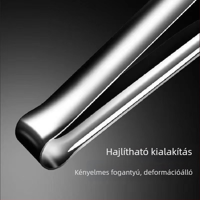 Hosszított 304 rozsdamentes acél serpenyőlapát, csipeszekkel, halas lapát, steak lapát és multifunkciós grillszerszám