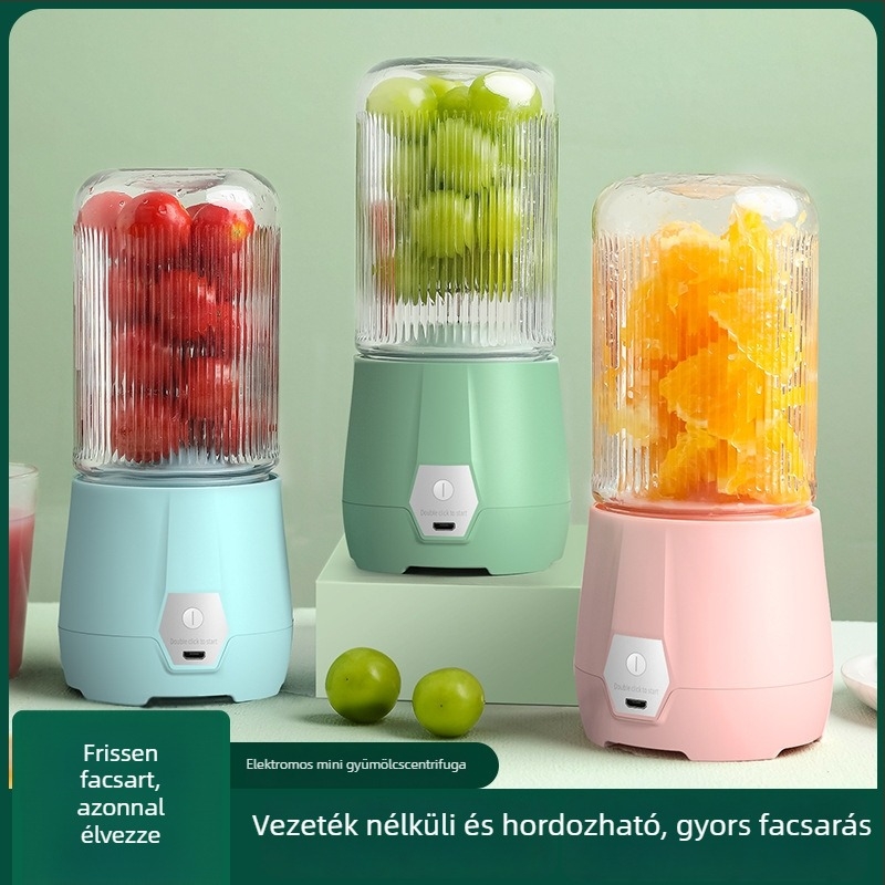 Autóba szerelhető vezeték nélküli facsaró – USB-töltésű mini gyümölcslé pohár otthoni használatra