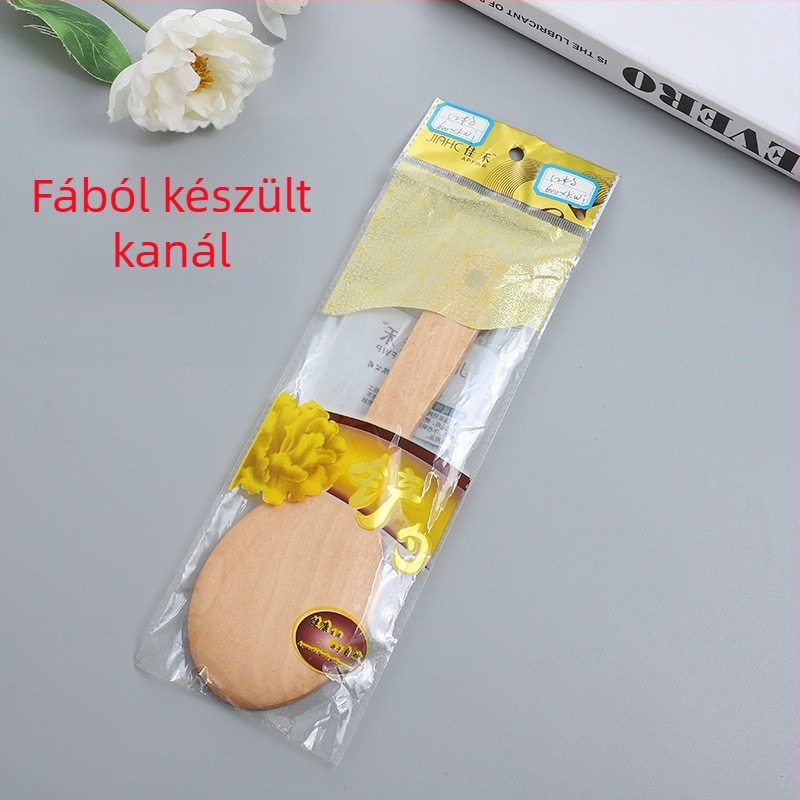 Hosszú nyelű fából készült spatula tapadásmentes serpenyőkhöz