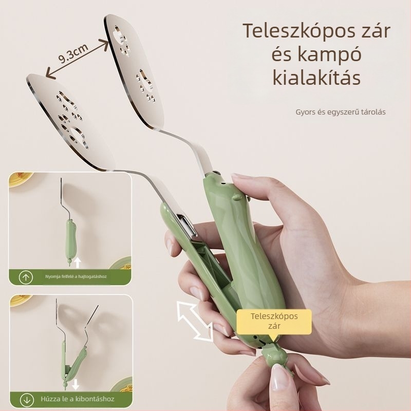Rozsdamentes acél sütő-spatula halakhoz, többfunkciós grill spatula steakhez és palacsintákhoz