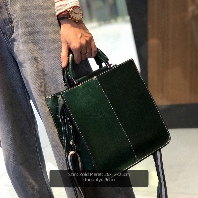 Vintage stílusú luxus Tote táska női, valódi bőr, 2026-os modell, sokoldalú mindennapi használatra.