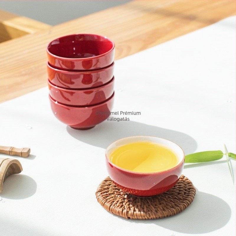 Elegáns porcelán teás pohár Kung-Fu stílusban, kis teás pohár