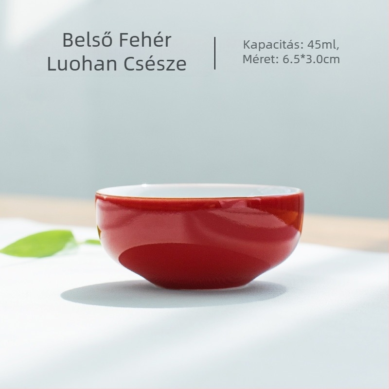 Elegáns porcelán teás pohár Kung-Fu stílusban, kis teás pohár