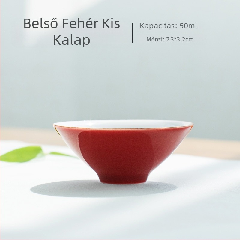 Elegáns porcelán teás pohár Kung-Fu stílusban, kis teás pohár