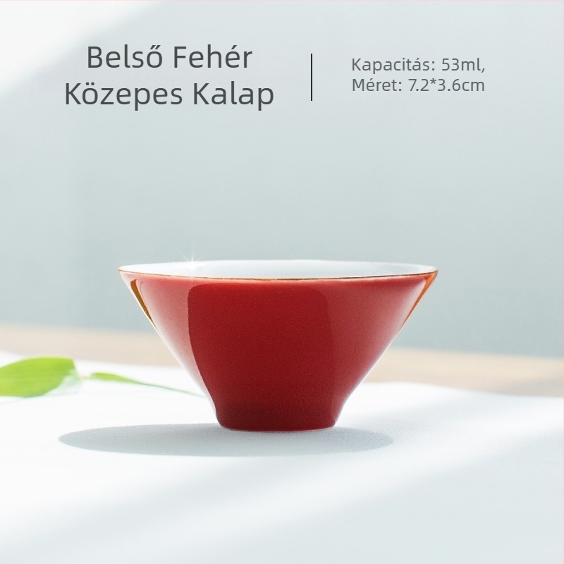 Elegáns porcelán teás pohár Kung-Fu stílusban, kis teás pohár