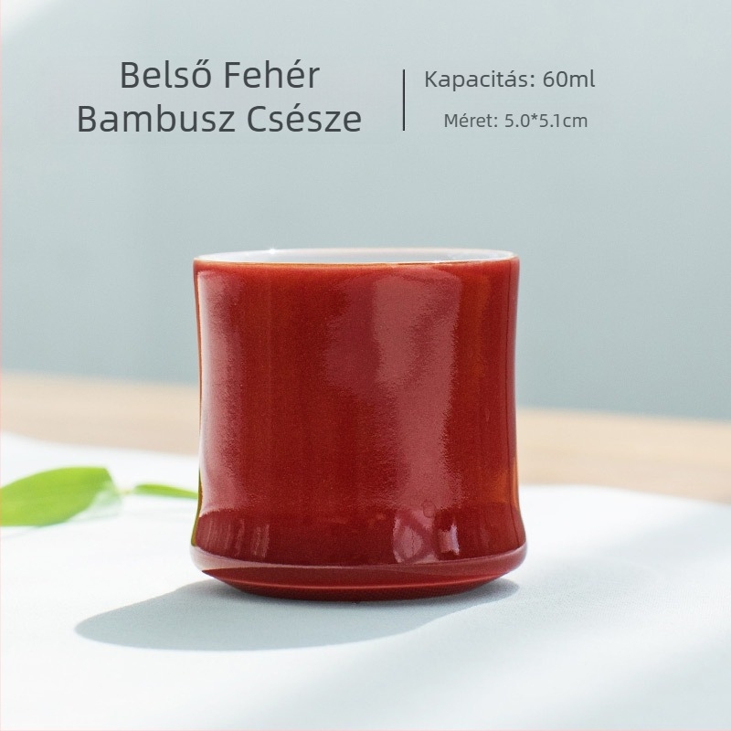 Elegáns porcelán teás pohár Kung-Fu stílusban, kis teás pohár