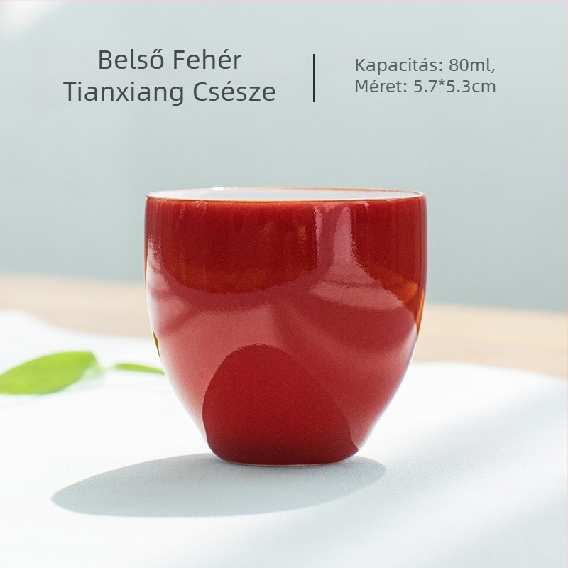 Elegáns porcelán teás pohár Kung-Fu stílusban, kis teás pohár