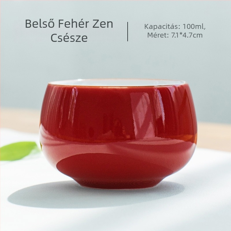 Elegáns porcelán teás pohár Kung-Fu stílusban, kis teás pohár