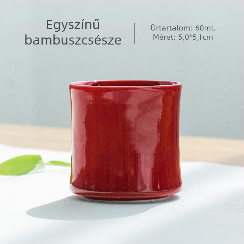 Elegáns porcelán teás pohár Kung-Fu stílusban, kis teás pohár