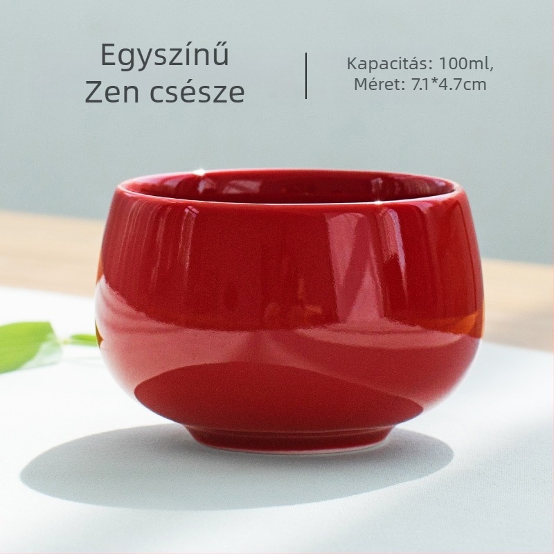 Elegáns porcelán teás pohár Kung-Fu stílusban, kis teás pohár