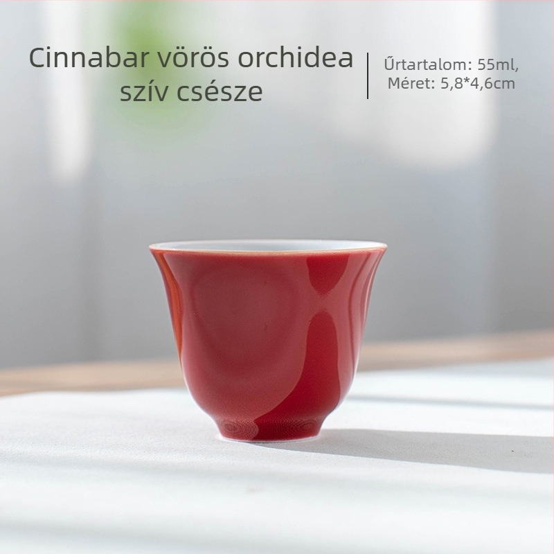 Elegáns porcelán teás pohár Kung-Fu stílusban, kis teás pohár