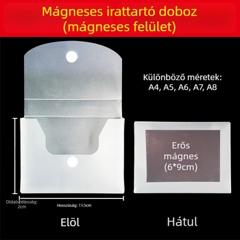 Mágneses zárú fájlbox és Kanban doboz – PP anyag, modell L-DD