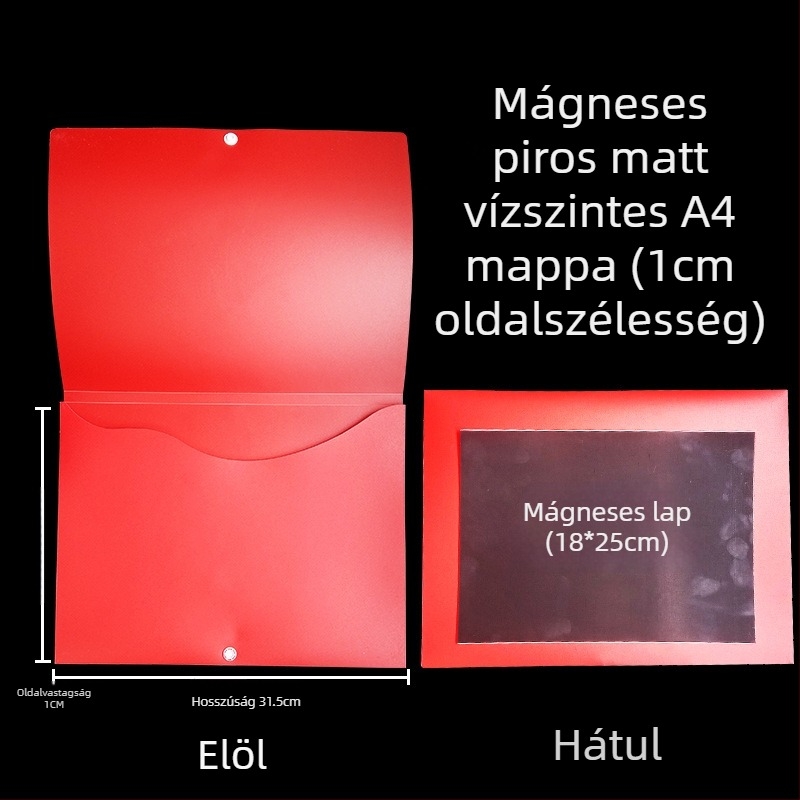 Mágneses zárú fájlbox és Kanban doboz – PP anyag, modell L-DD