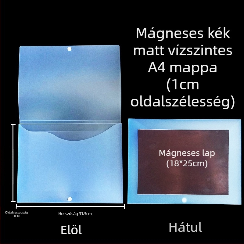 Mágneses zárú fájlbox és Kanban doboz – PP anyag, modell L-DD