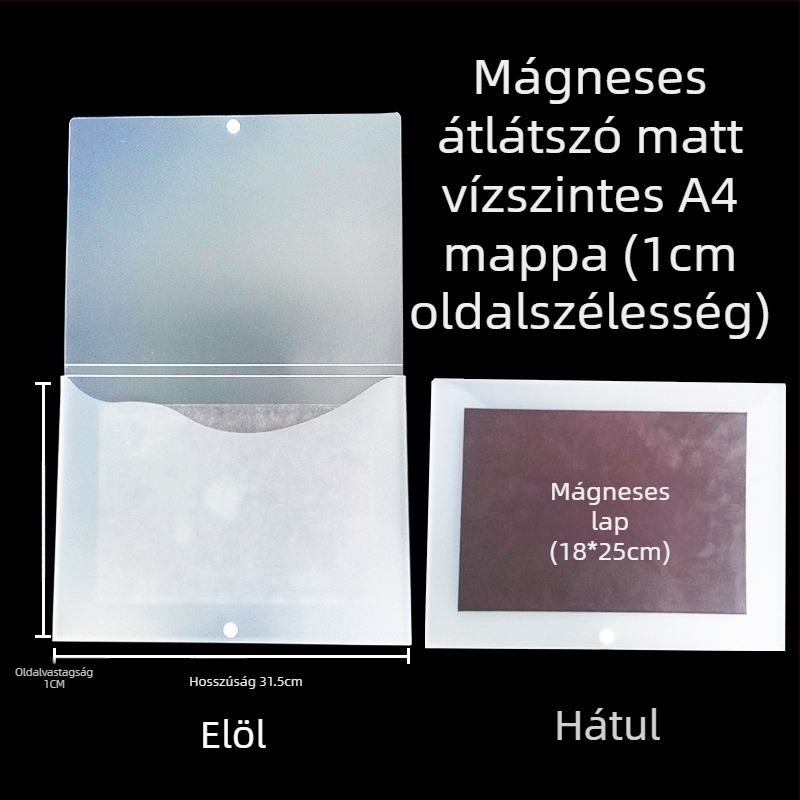 Mágneses zárú fájlbox és Kanban doboz – PP anyag, modell L-DD