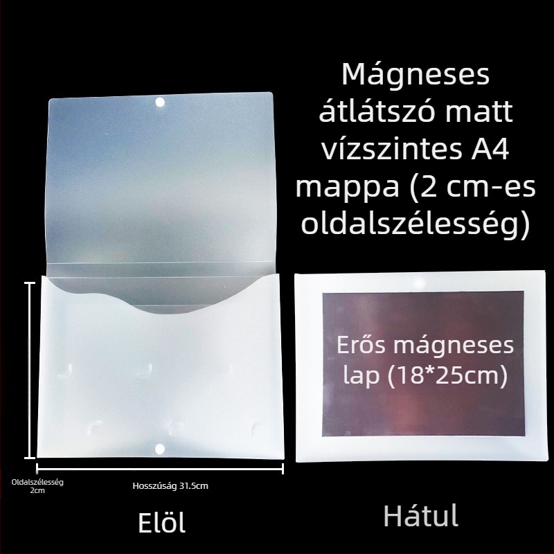 Mágneses zárú fájlbox és Kanban doboz – PP anyag, modell L-DD