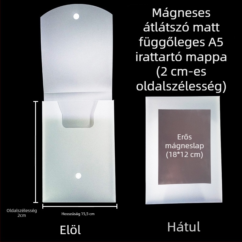 Mágneses zárú fájlbox és Kanban doboz – PP anyag, modell L-DD
