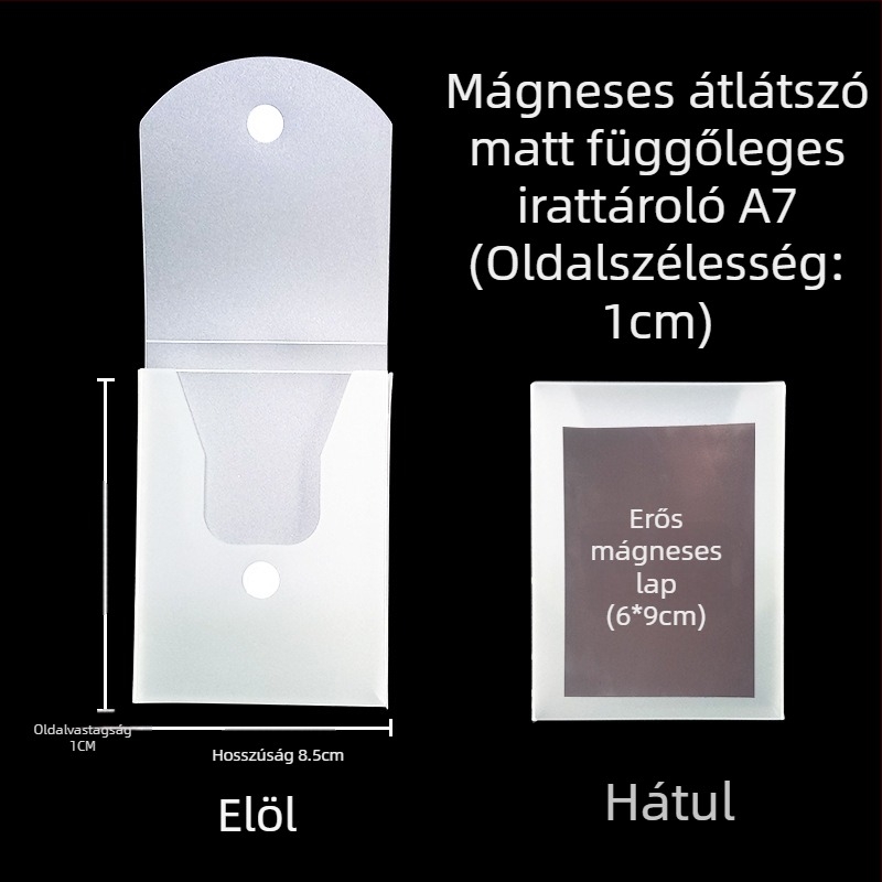 Mágneses zárú fájlbox és Kanban doboz – PP anyag, modell L-DD