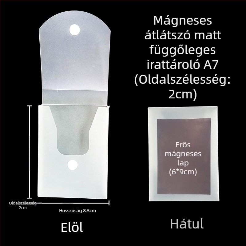 Mágneses zárú fájlbox és Kanban doboz – PP anyag, modell L-DD