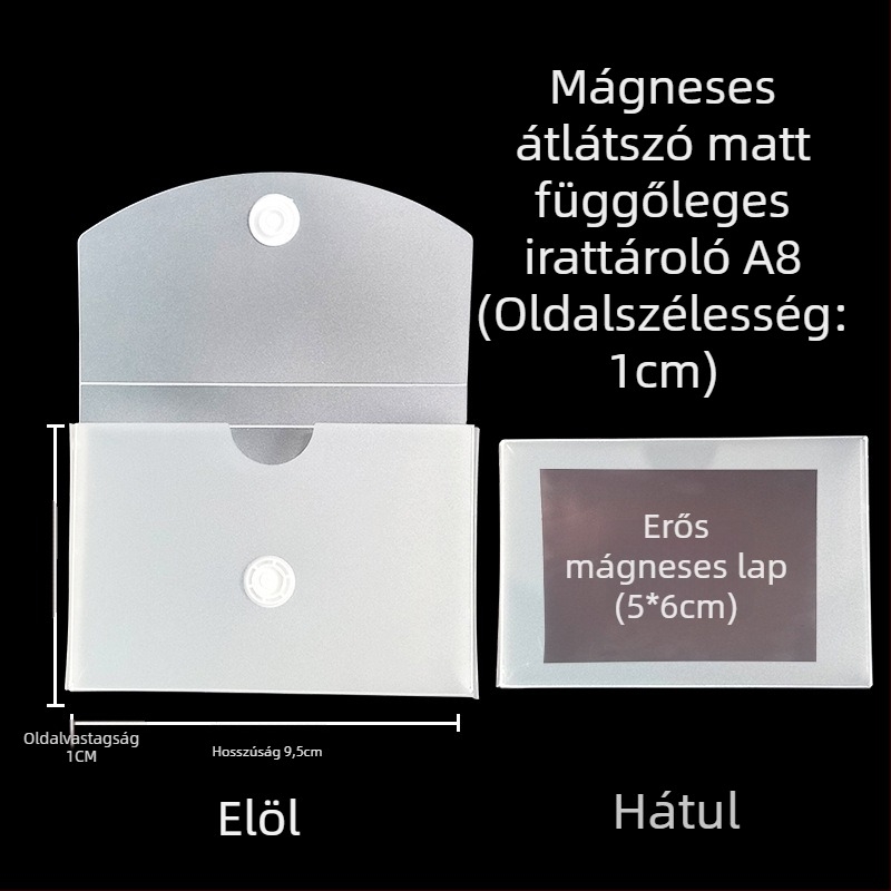 Mágneses zárú fájlbox és Kanban doboz – PP anyag, modell L-DD