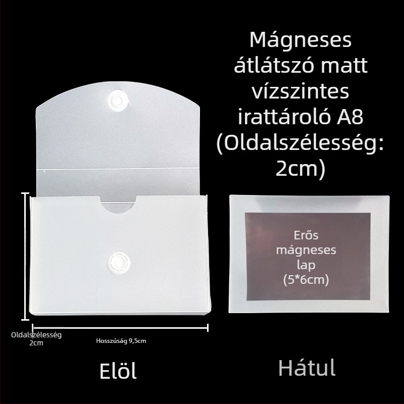 Mágneses zárú fájlbox és Kanban doboz – PP anyag, modell L-DD