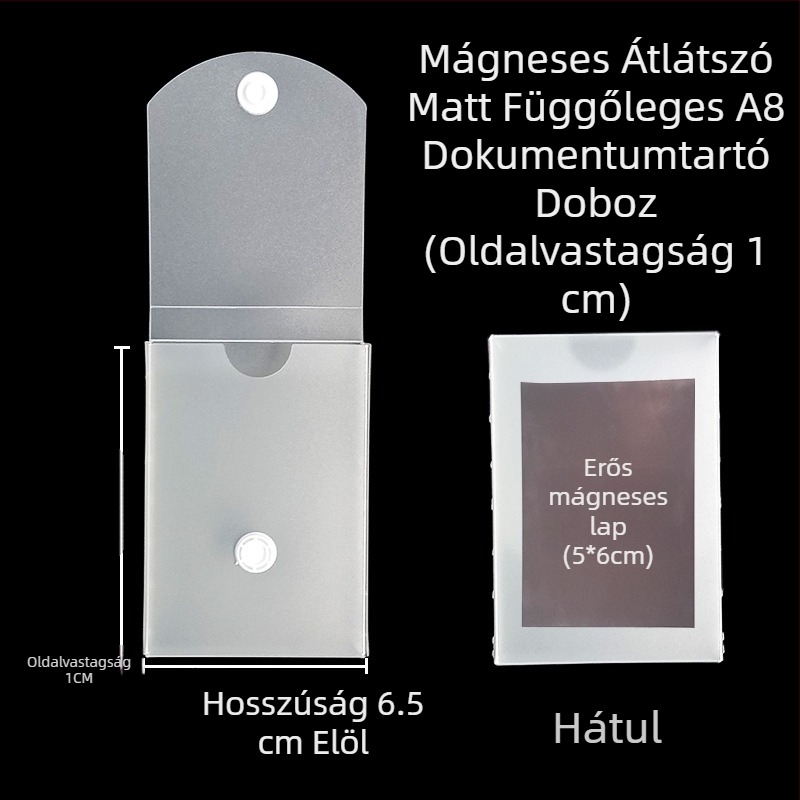 Mágneses zárú fájlbox és Kanban doboz – PP anyag, modell L-DD