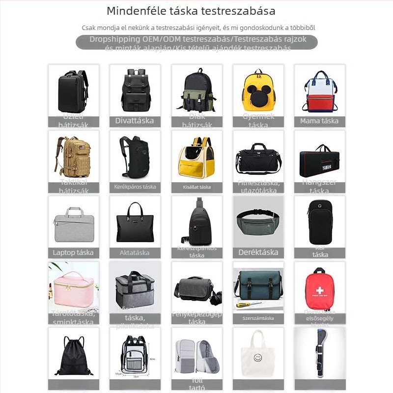 Személyre szabott hátizsák a saját dizájnod szerint – 16 hüvelykes laptopos iskolai hátizsák, kis tételben készített ajándék hátizsák logóval