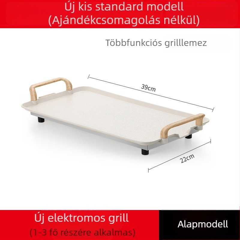 Otthoni használatra szánt elektromos füstmentes grillsütő serpenyő, tapadásmentes felülettel, koreai stílusú, mindent egyben grill és halas serpenyő