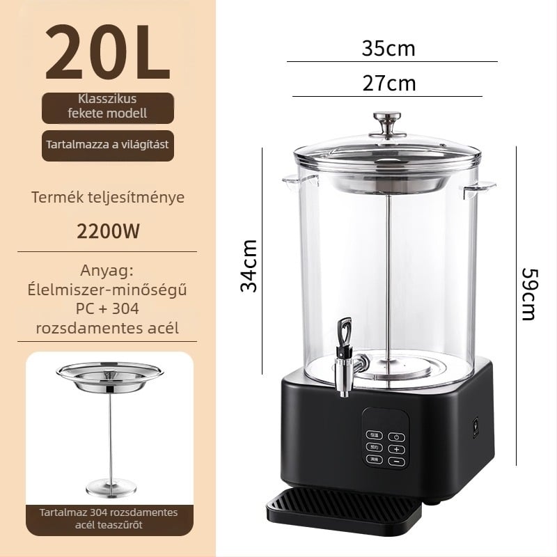 Elektromos teafőző kanna – okos tea készülék nagy kapacitású szűrőedénnyel, otthoni és kereskedelmi használatra milk tea üzletekben