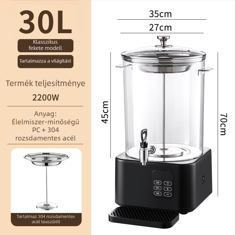Elektromos teafőző kanna – okos tea készülék nagy kapacitású szűrőedénnyel, otthoni és kereskedelmi használatra milk tea üzletekben