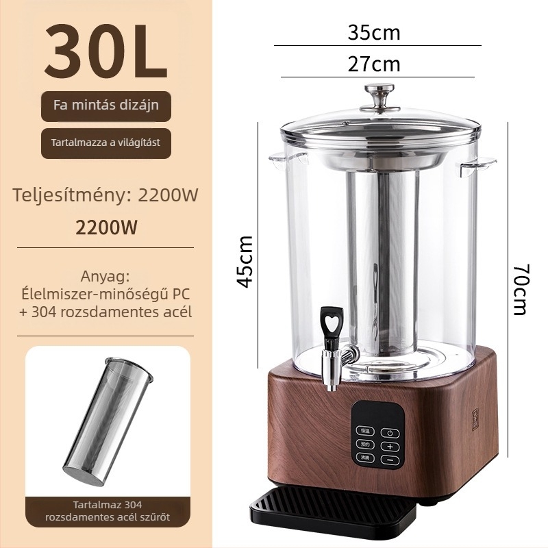 Elektromos teafőző kanna – okos tea készülék nagy kapacitású szűrőedénnyel, otthoni és kereskedelmi használatra milk tea üzletekben
