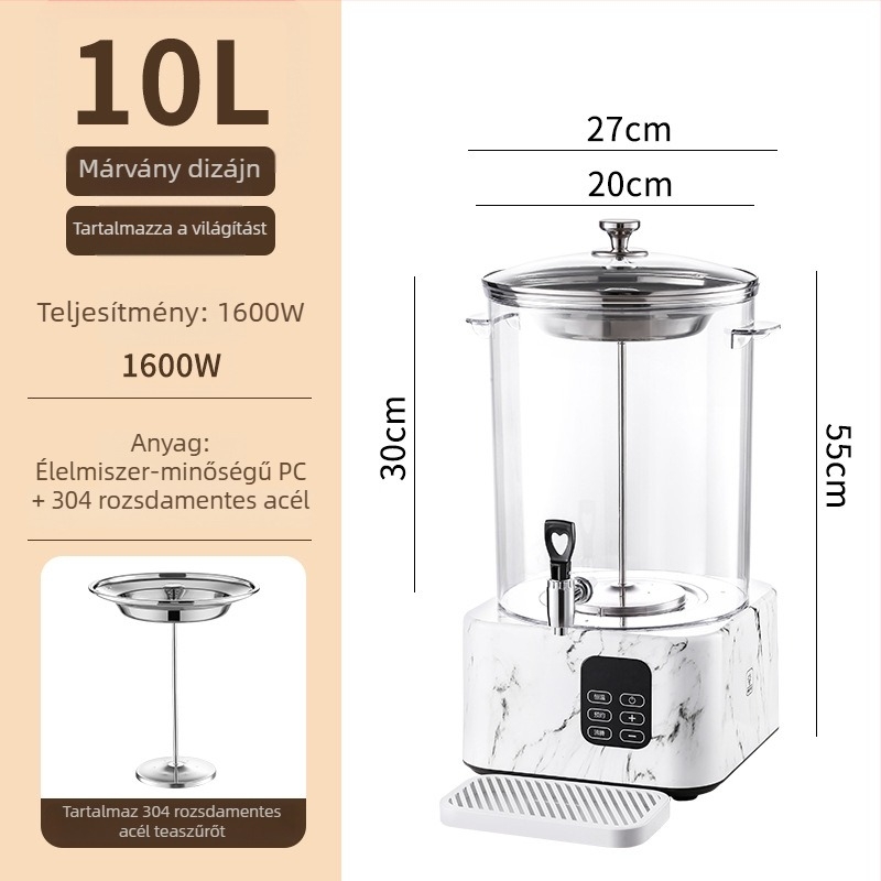 Elektromos teafőző kanna – okos tea készülék nagy kapacitású szűrőedénnyel, otthoni és kereskedelmi használatra milk tea üzletekben