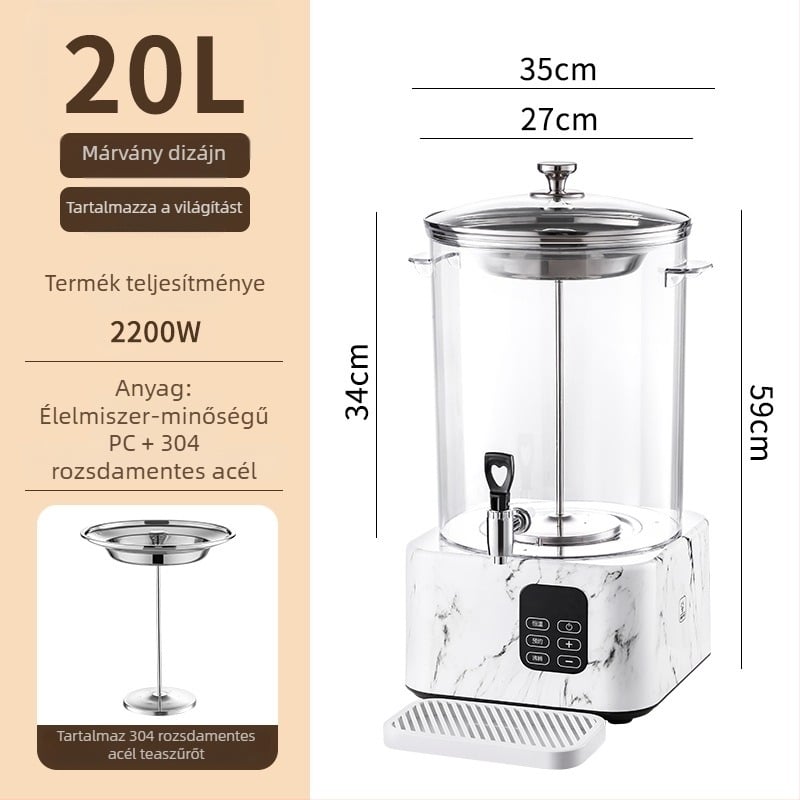 Elektromos teafőző kanna – okos tea készülék nagy kapacitású szűrőedénnyel, otthoni és kereskedelmi használatra milk tea üzletekben