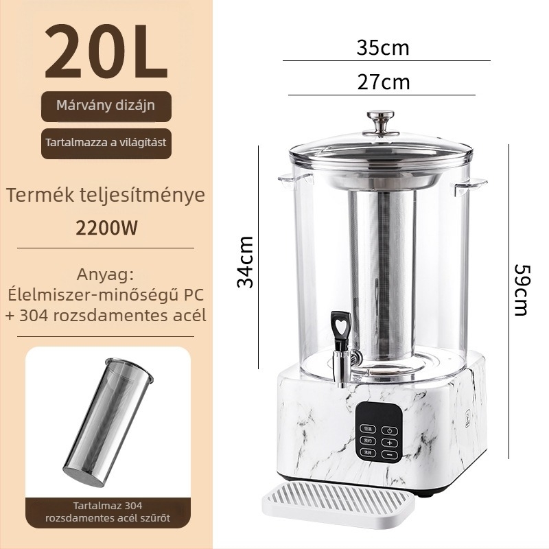 Elektromos teafőző kanna – okos tea készülék nagy kapacitású szűrőedénnyel, otthoni és kereskedelmi használatra milk tea üzletekben
