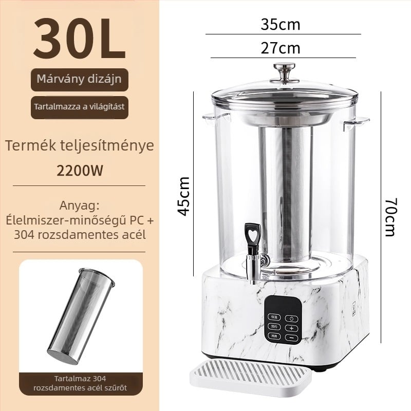 Elektromos teafőző kanna – okos tea készülék nagy kapacitású szűrőedénnyel, otthoni és kereskedelmi használatra milk tea üzletekben