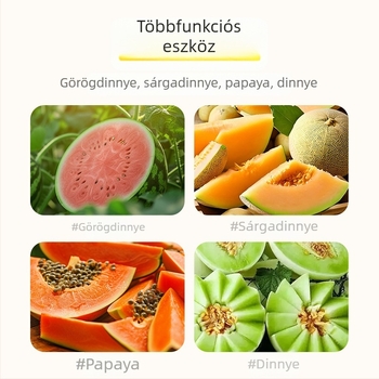 Kétfejű rozsdamentes acél dinnyevágó villa és gyümölcsfelosztó