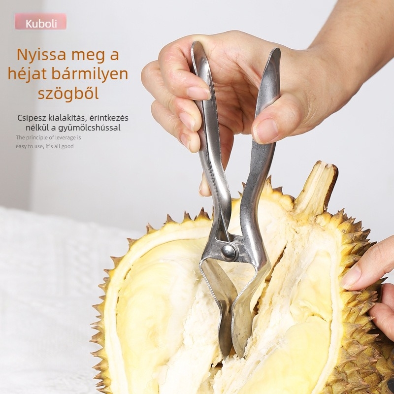 Durian nyitó és hámozó eszköz – rozsdamentes acélból készült fogó