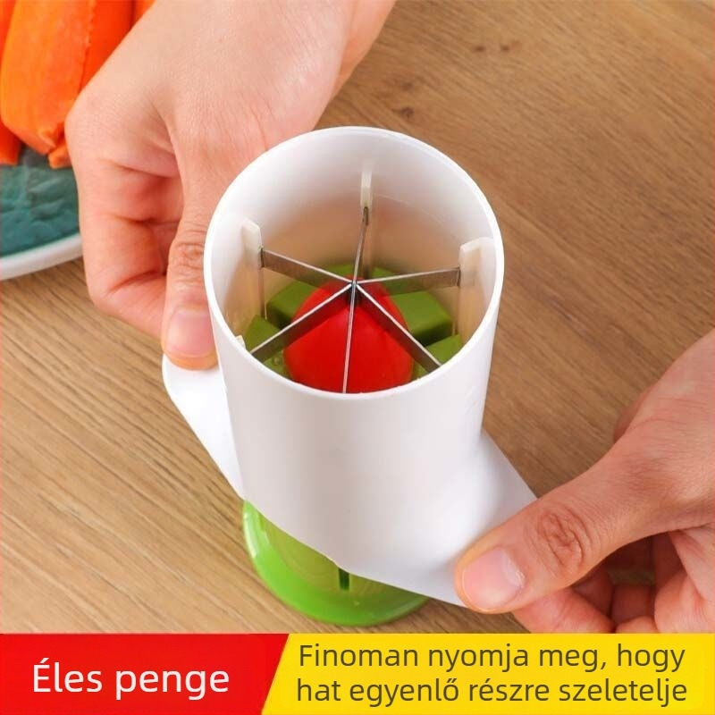 Plus Kitchen Kézi uborkavágó rozsdamentes acél pengével — multifunkcionális gyümölcs- és zöldségdaraboló