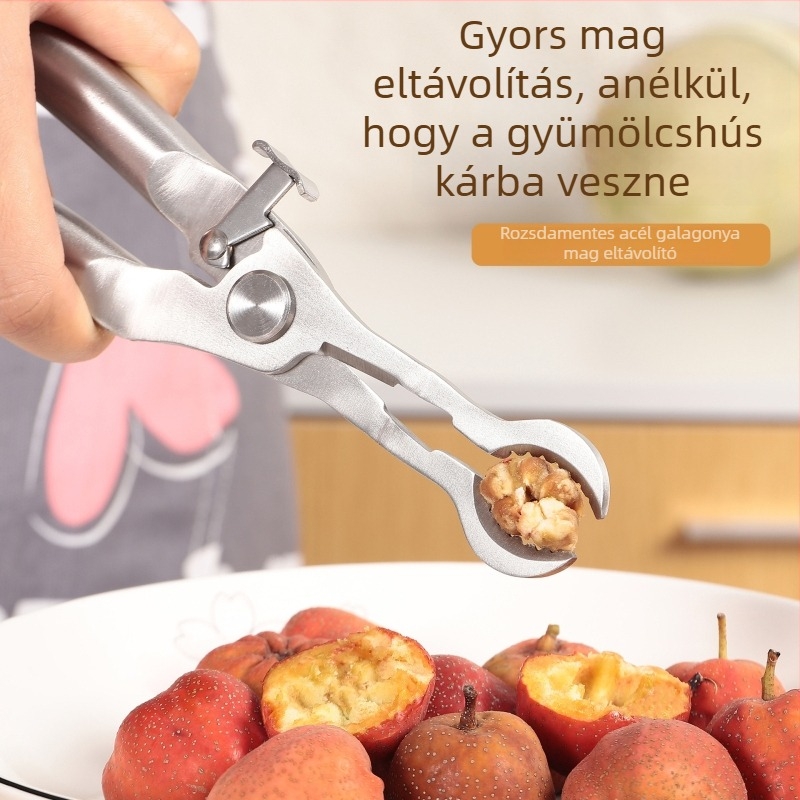 Többcélú gyümölcs eszköz: magkivonó, mag eltávolító, olló és fogó