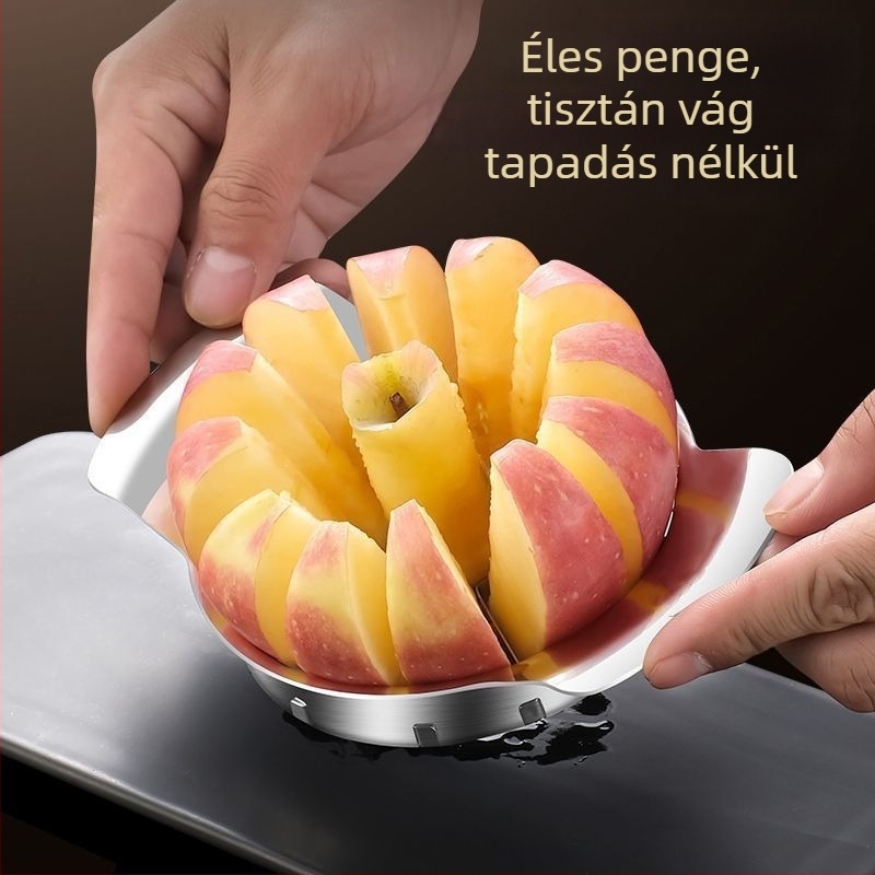 Rozsdamentes acél alma szeletelő és gyümölcsdaraboló eszköz, magház-eltávolító