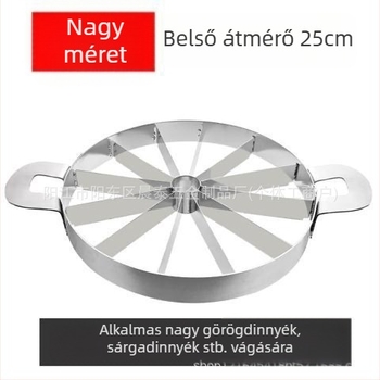 Nagy méretű gyümölcsszeletelő rozsdamentes acélból – dinnyére és sárgadinnyére kockára vágó