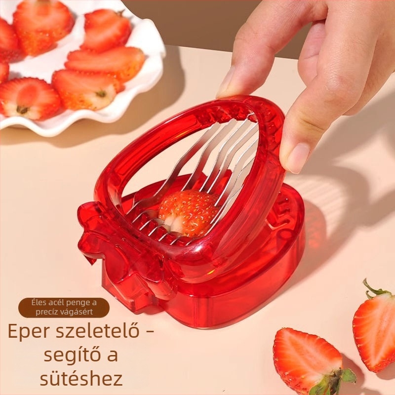 Rozsdamentes acél epervágó, tortaszeparáló és gyümölcs szeletelő konyhai eszköz
